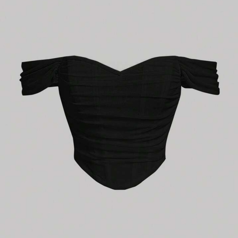 SHEIN Corset Crop Top Back Zipper